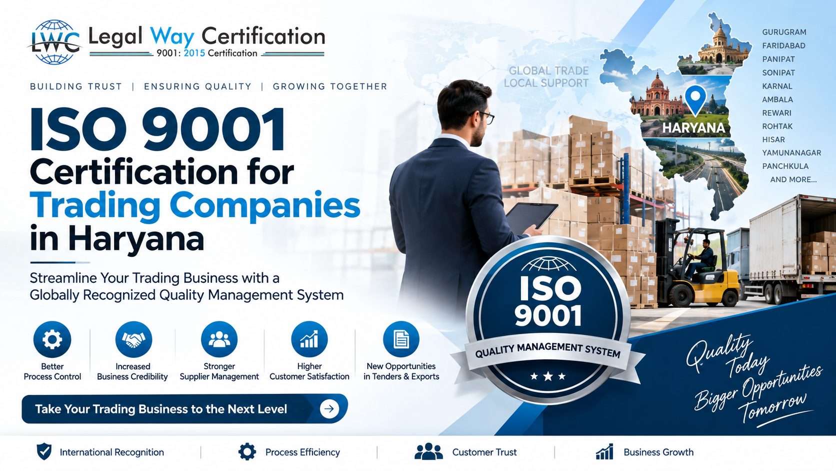 ISO 9001 Certification for Trading Companies in Haryana